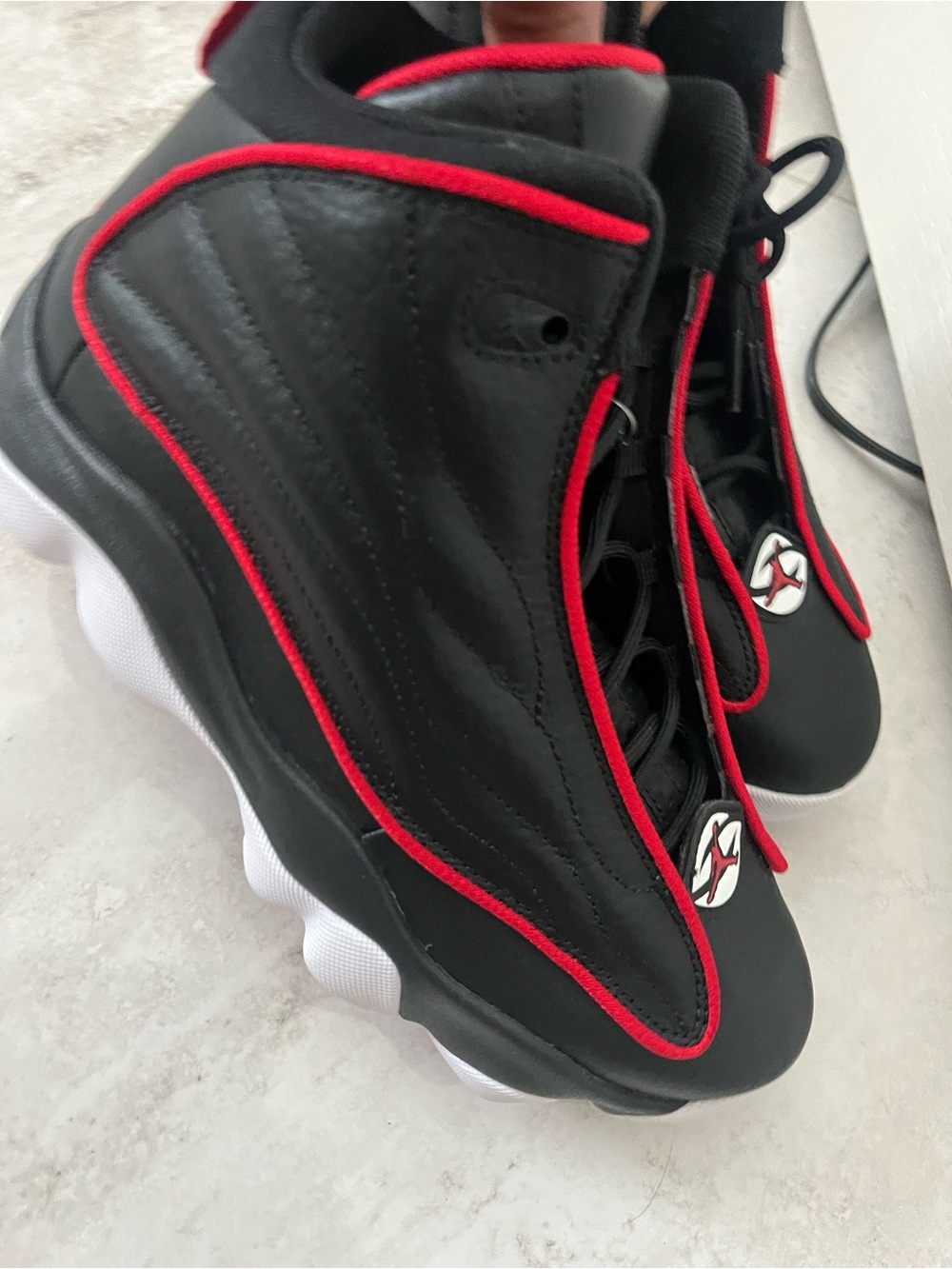 Nike Jordan  Pro Strong Black University Red White Sneaker (GS) DC7911-061 Size